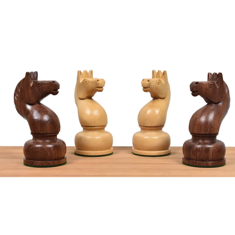 1960s Soviet Championship Tal Chess Pieces ? Boxwood & Golden Rosewood