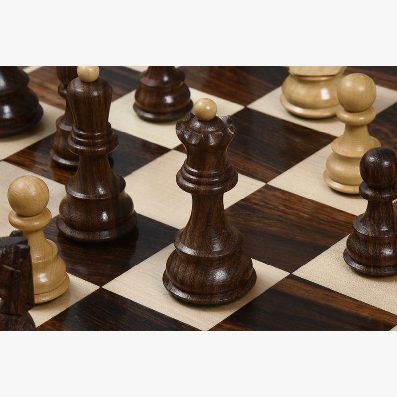 3.9" Russian Zagreb Chess Pieces Only set ? Weighted Golden Rosewood & Boxwood - Image 10