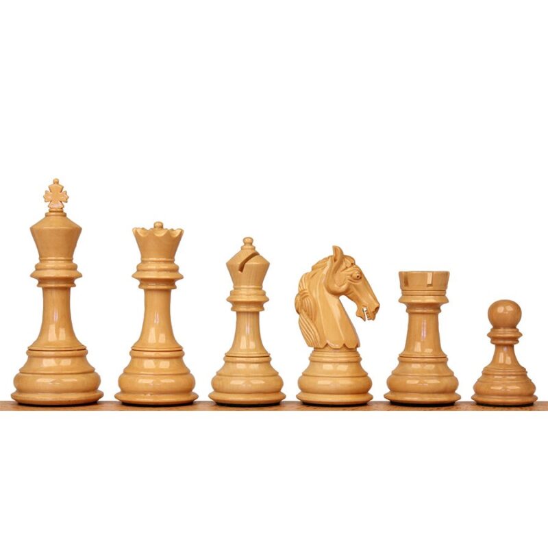 3.8" Columbian Knight Luxury Staunton Chess Pieces Only- Double Weighted Budrose Wood - Image 6