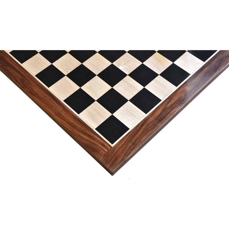 21" Grandmaster Series Ebony Wood Chess Board - Ebony & Maple Wood- 55mm Square