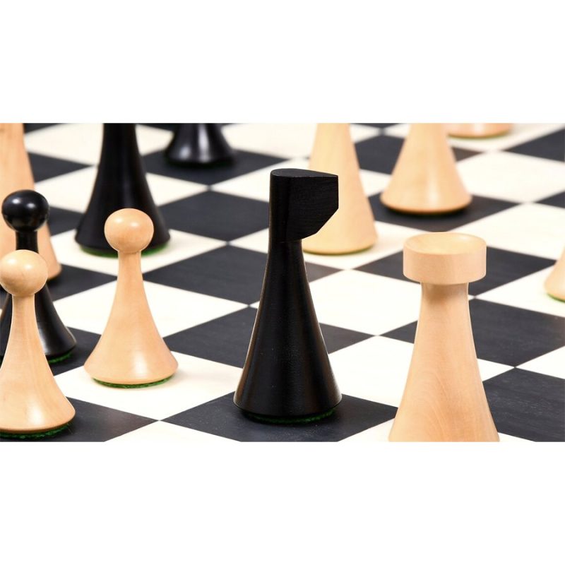 Hermann Ohme Minimalist Series Chess Pieces Only Set- Weighted Ebonised Boxwood - Image 5