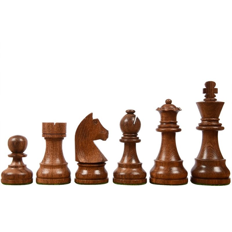 3.75? Classic Tournament Wooden Chess Pieces Only Set ? Golden Rosewood & Boxwood - Image 7