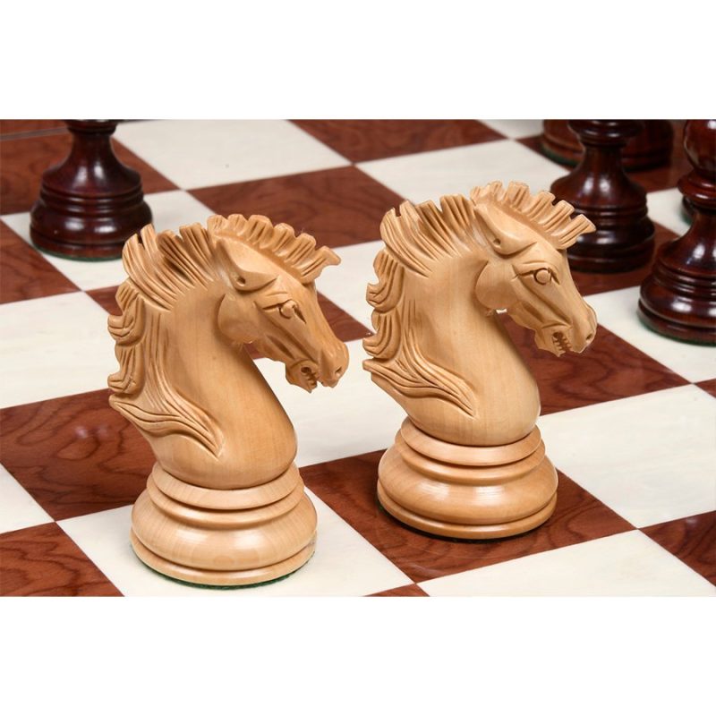 The Premium Collection- 4.4" Wellington Luxury Staunton Chess Pieces Only Set ? Triple Weighted Budrose Wood - Image 6