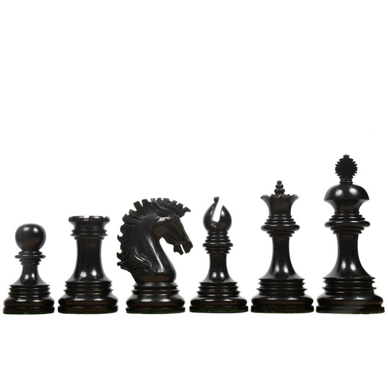 The Premium Collection- 4.4" Wellington Luxury Staunton Chess Pieces Only Set ? Triple Weighted Ebony Wood & Boxwood - Image 3