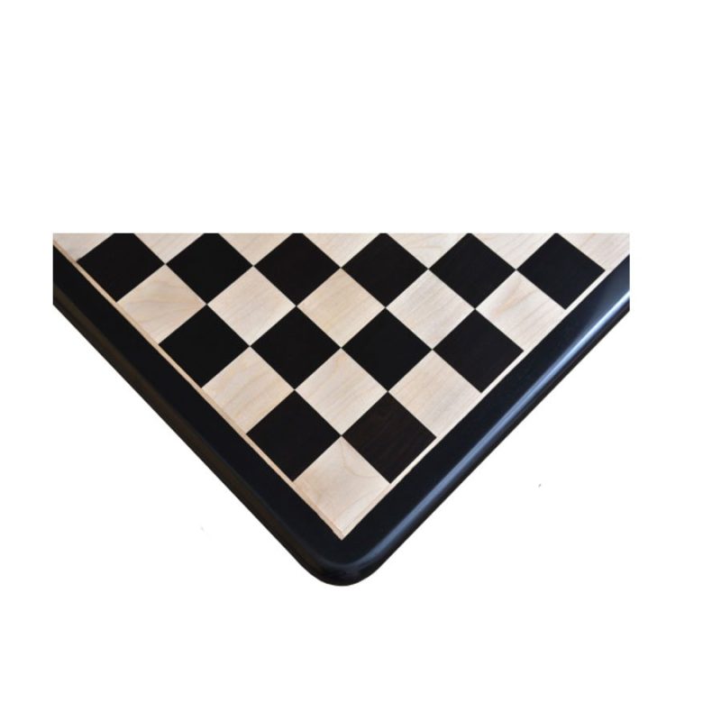 17" Solid Luxury Inlaid Ebony Wood & Maple Wood Chess Board- 45 mm Square