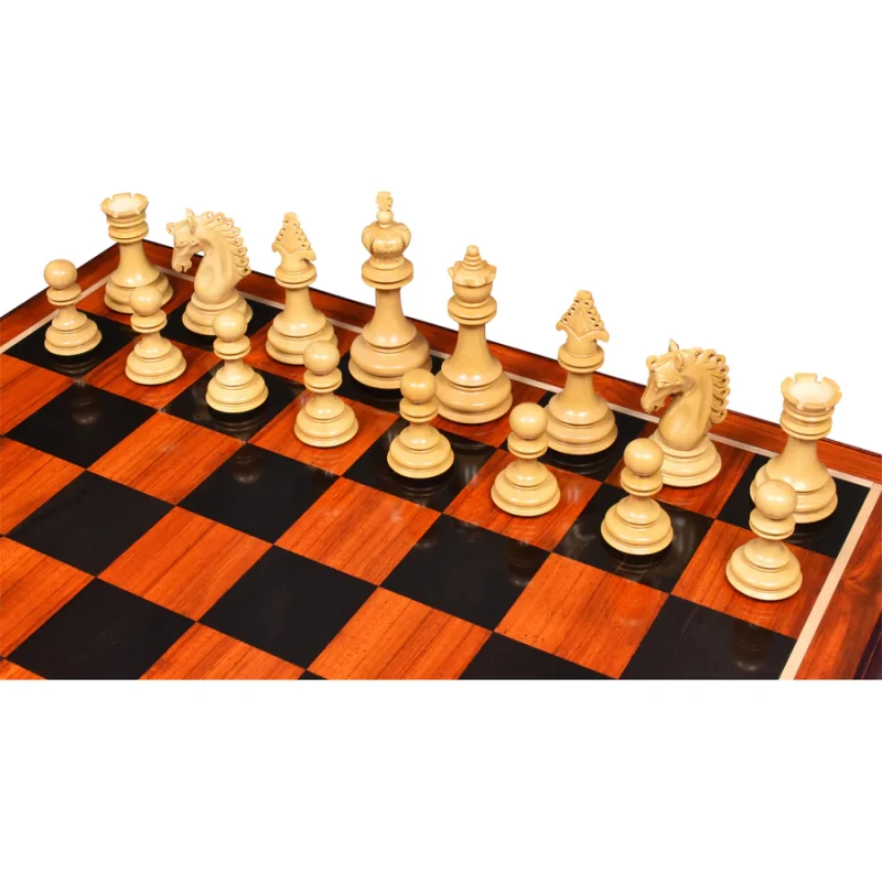 4.6" Hurricane Luxury Staunton Chess Pieces Only set -Triple Weighted Budrose Wood - Image 7