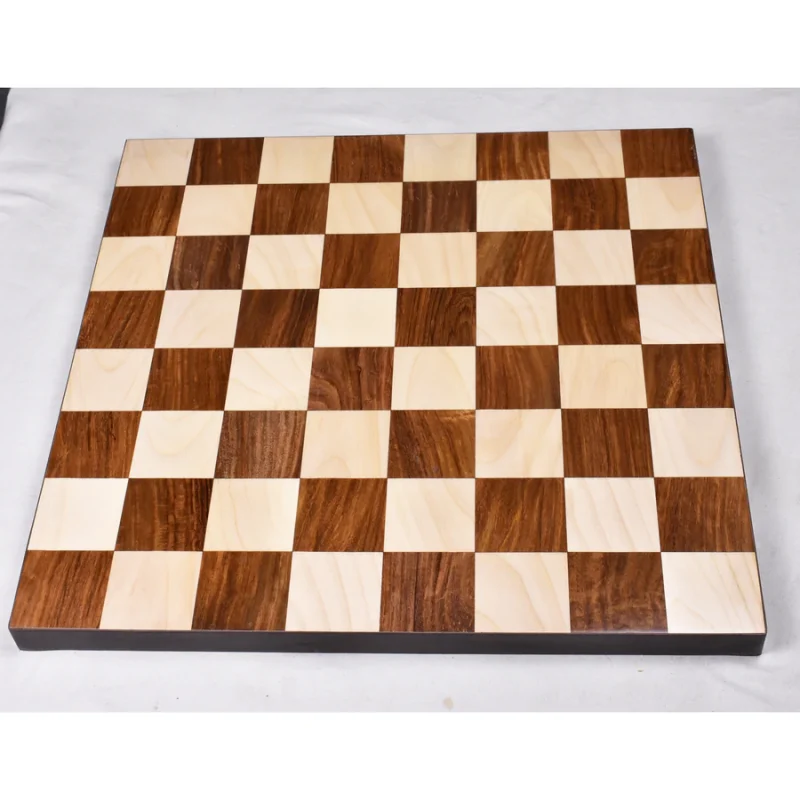 Borderless Chess Board In Canadian Maple & Golden Rosewood- 55 mm Square - Image 6