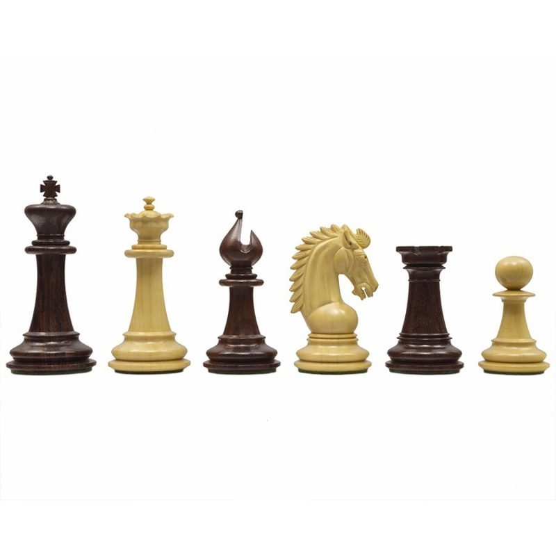 3.75" Sheffield Knight Luxury Chess Pieces Only Set- Double Weighted Rose Wood - Image 2