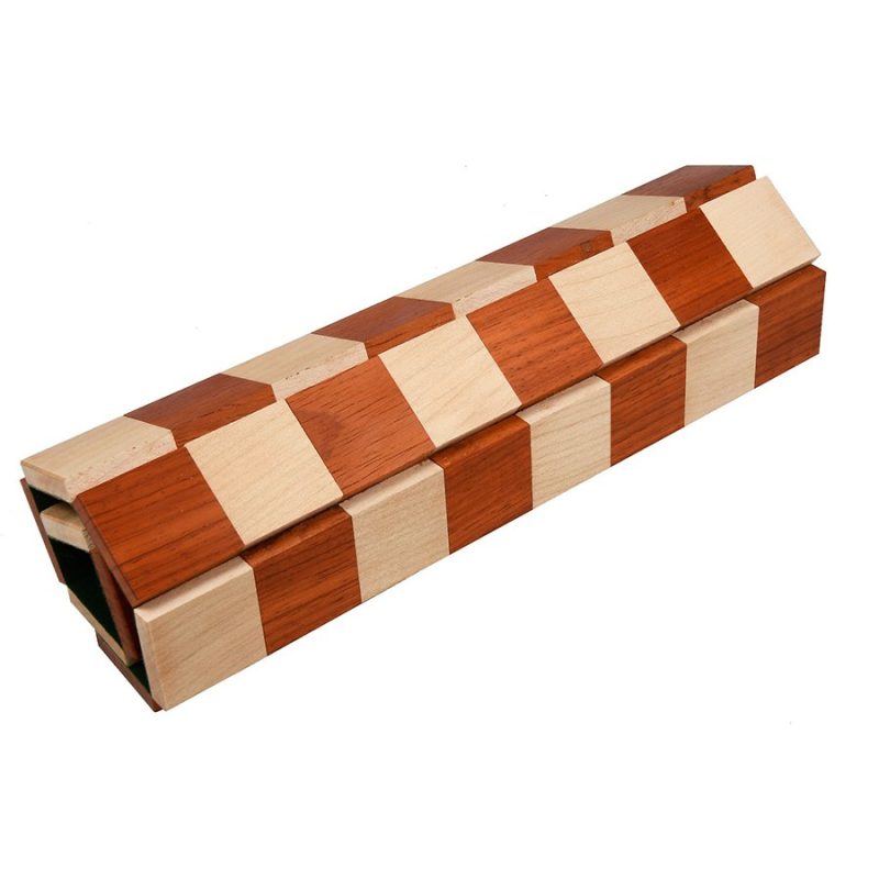 Folding/ Rolling Series Travel Chess Board In Maple & Budrose Wood- 40 mm Square