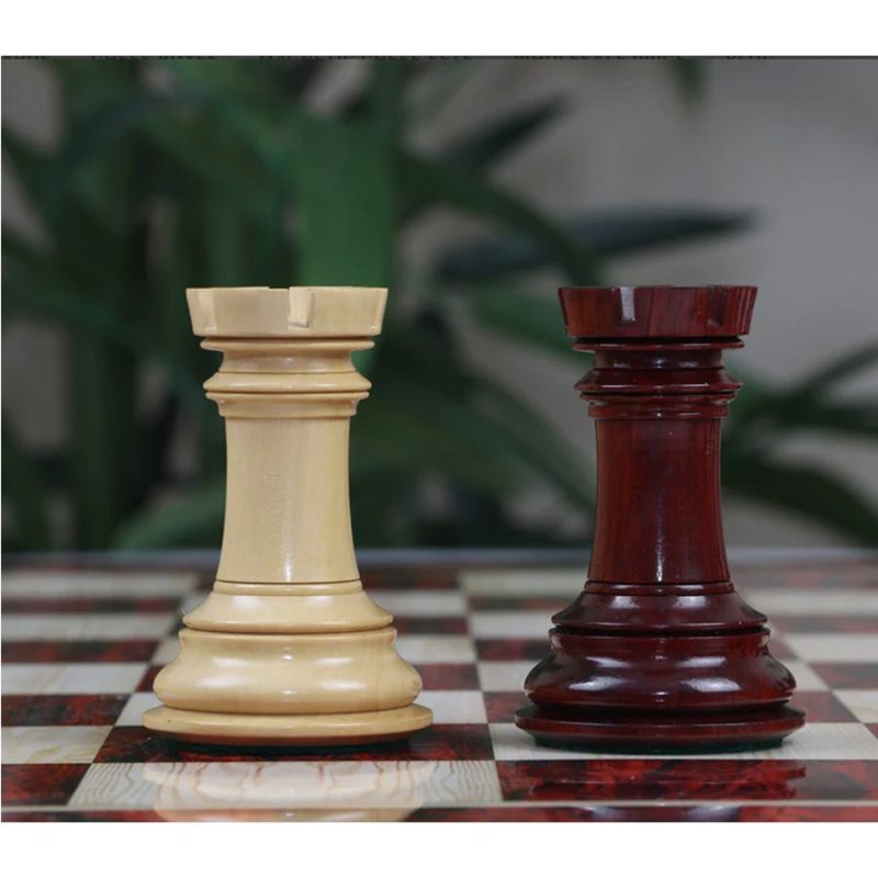 The Camelot Series Artisan Chess Pieces - Triple Weighted Bud Rosewood- 4.4" King - Image 7