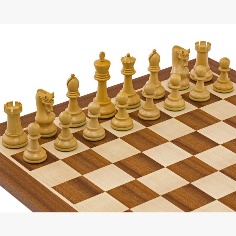 4" Leningrad Series Luxury Staunton Chess Pieces Only Set- Weighted Ebonised Boxwood - Image 9