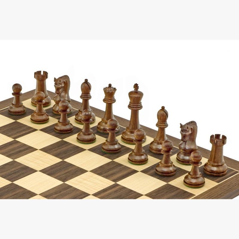 4" Leningrad Series Luxury Staunton Chess Pieces Only Set- Weighted Golden Rosewood - Image 9