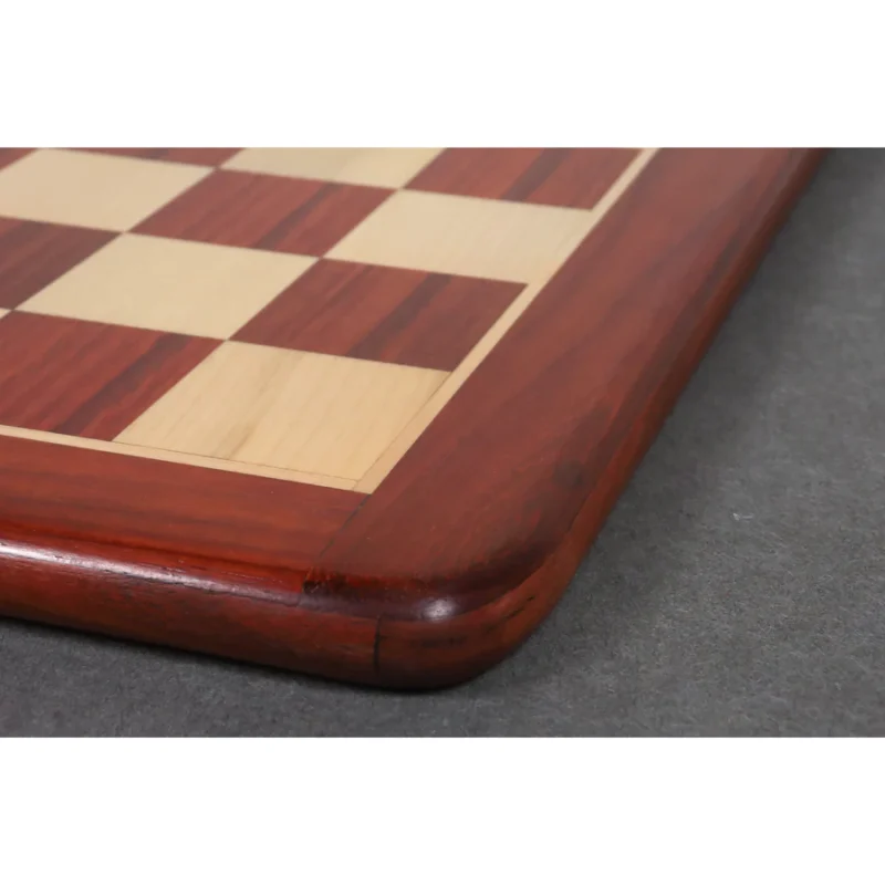 19" Solid Luxury Budrose Wood & Maple Wood Chess Board-50 mm Square - Image 5