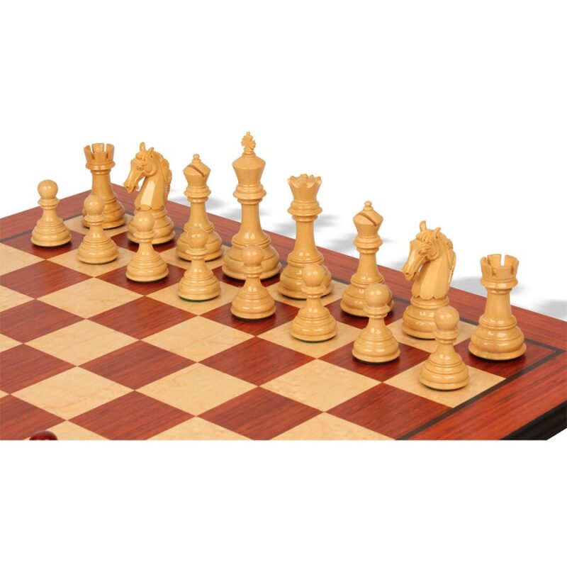 3.8" Columbian Knight Luxury Staunton Chess Pieces Only- Double Weighted Budrose Wood - Image 7