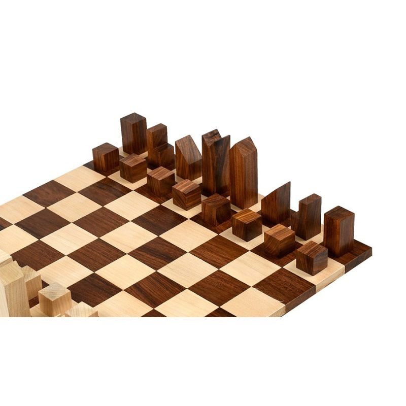 1966 Lanier Graham Reproduced Chess Pieces Only Set ? Golden Rosewood & Boxwood - Image 7