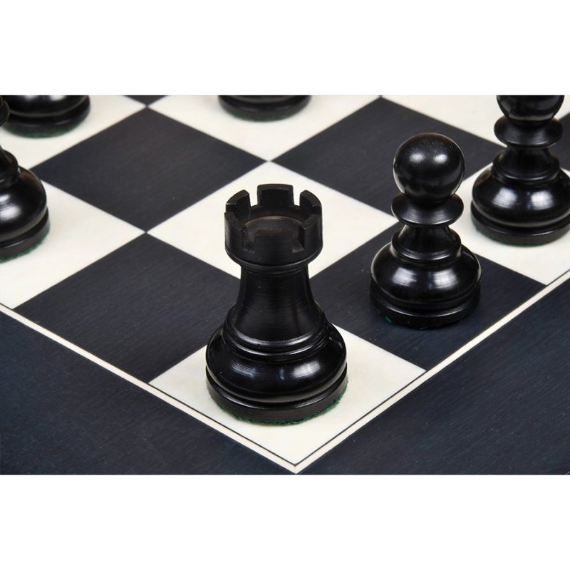 1972 Reproduced Reykjavik Championship Series Chess Pieces 3.7" - Weighted Ebonised Boxwood & Boxwood - Image 8