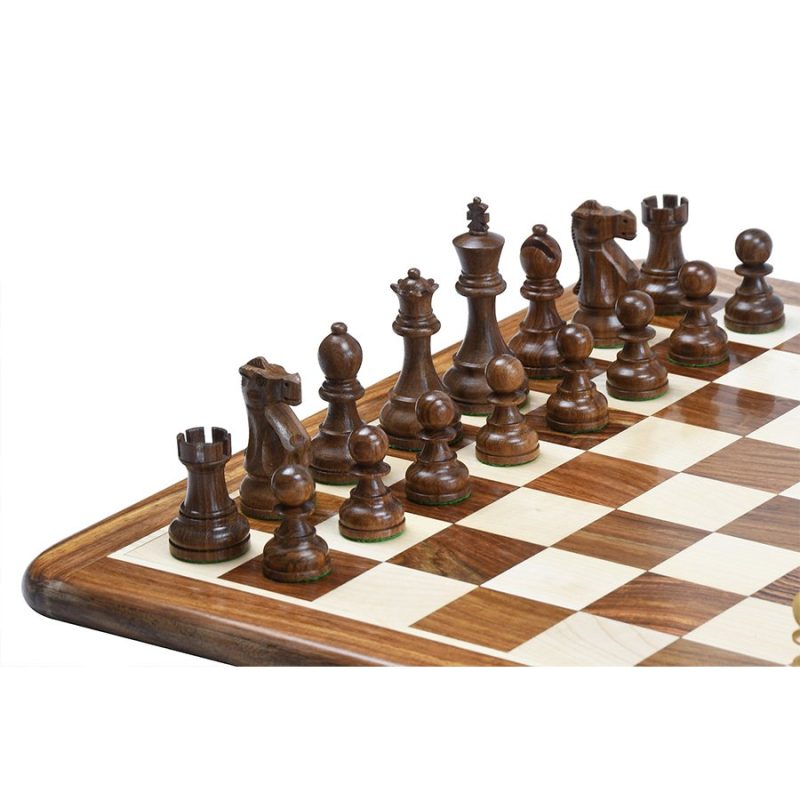 1972 Reproduced Reykjavik Championship Series Chess Pieces 3.7" - Weighted Golden Rosewood & Boxwood - Image 7