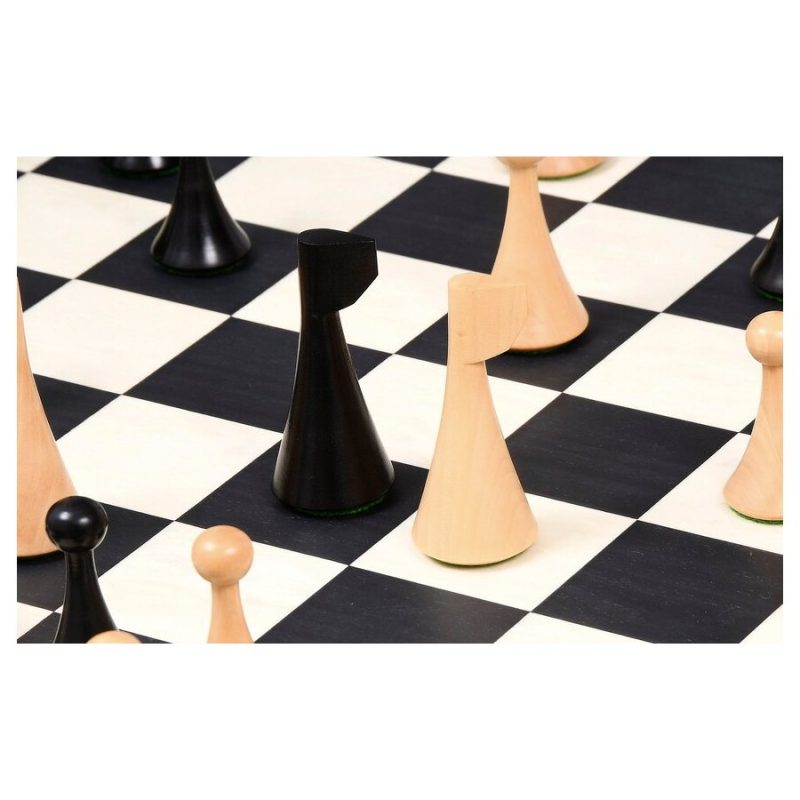 Hermann Ohme Minimalist Series Chess Pieces Only Set- Weighted Ebonised Boxwood - Image 7