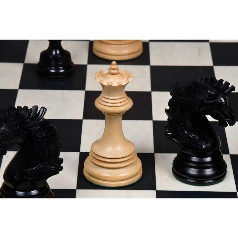 The Premium Collection- 4.4" Wellington Luxury Staunton Chess Pieces Only Set ? Triple Weighted Ebony Wood & Boxwood - Image 7