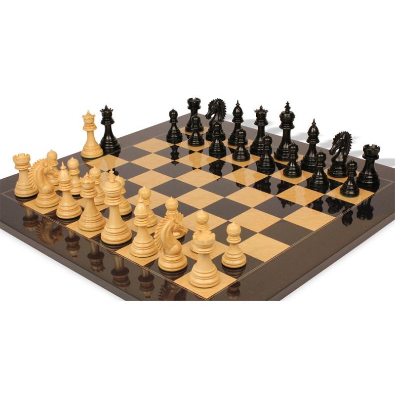 The Premium Collection- Cyrus Luxury Staunton Chess Pieces Only Set- Triple Weighted Ebony & Boxwood - 4.4" King - Image 8