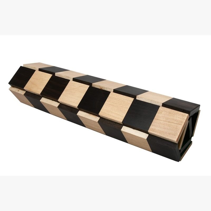 1924 Bauhaus Repro Geometrical Abstract Chessmen In Ebonised Boxwood With Chess Board - Image 8