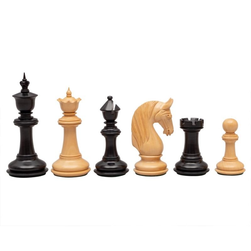 4.5" Bath Luxury Staunton Chess Pieces Only Set - Triple Weighted Ebony Wood - Image 7