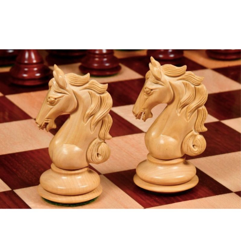 4.5? Shera Series Staunton Luxury Chess Pieces Only Set- Triple Weighted Bud Rosewood - Image 9