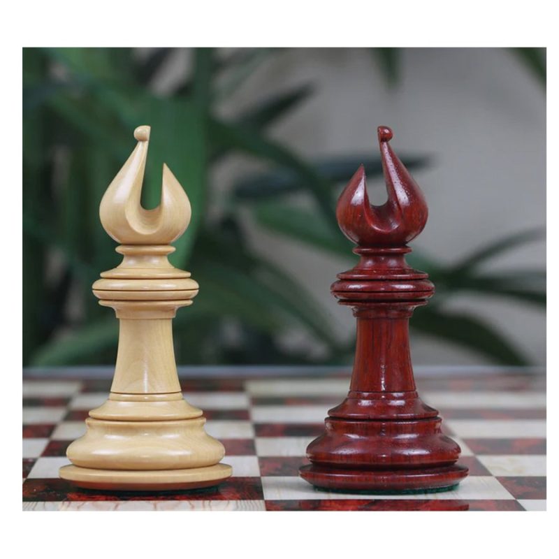 The Camelot Series Artisan Chess Pieces - Triple Weighted Bud Rosewood- 4.4" King - Image 8