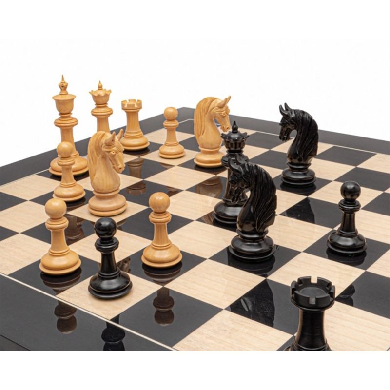 4.5" Bath Luxury Staunton Chess Pieces Only Set - Triple Weighted Ebony Wood - Image 8