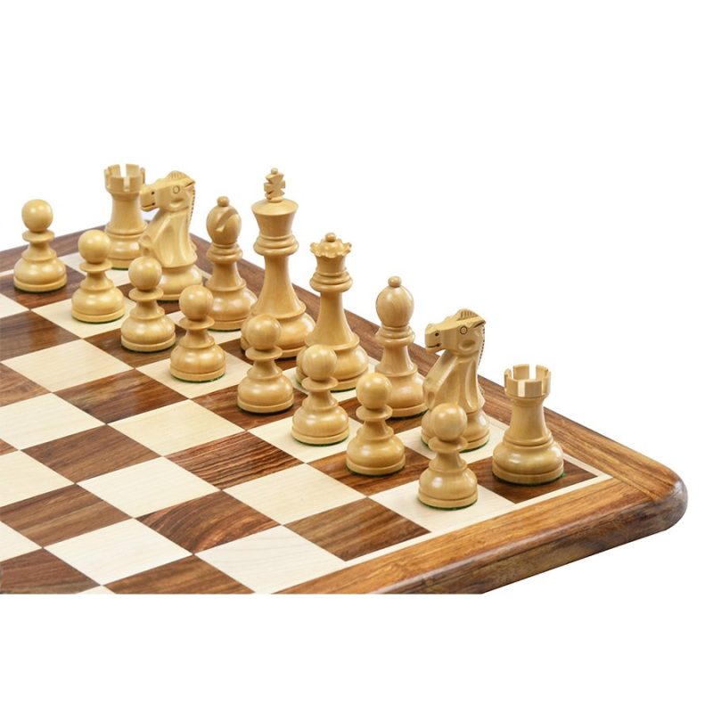 1972 Reproduced Reykjavik Championship Series Chess Pieces 3.7" - Weighted Golden Rosewood & Boxwood - Image 8