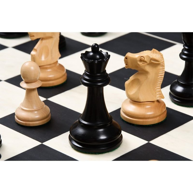 1972 Fischer Spassky Championship Series Chess Pieces Set ? Boxwood & Ebonised Boxwood - Image 5