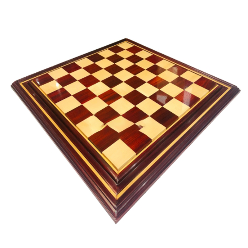 21" Padauk & Maple Wood Luxury Chess board - Raised Tiles Design- 2" Square - Image 4